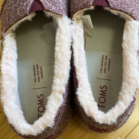 Women’s Toms Shearling Alpargata Shoes Sz 7.5 W - Picture 7 of 9